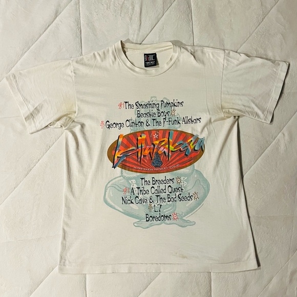 Vintage 1994 Lollapalooza Concert White Giant T-Shirt Men’s Size XL